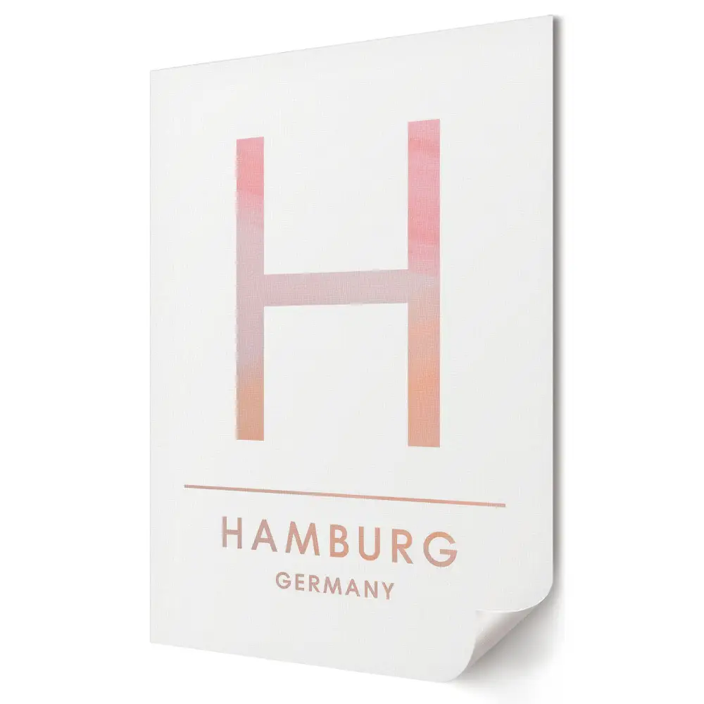 Poster decorativ de perete cu orașul Hamburg