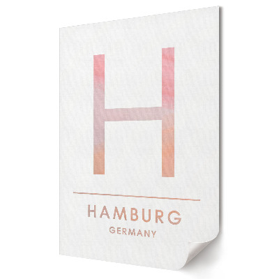 Poster de perete Un poster elegant cu numele Hamburg