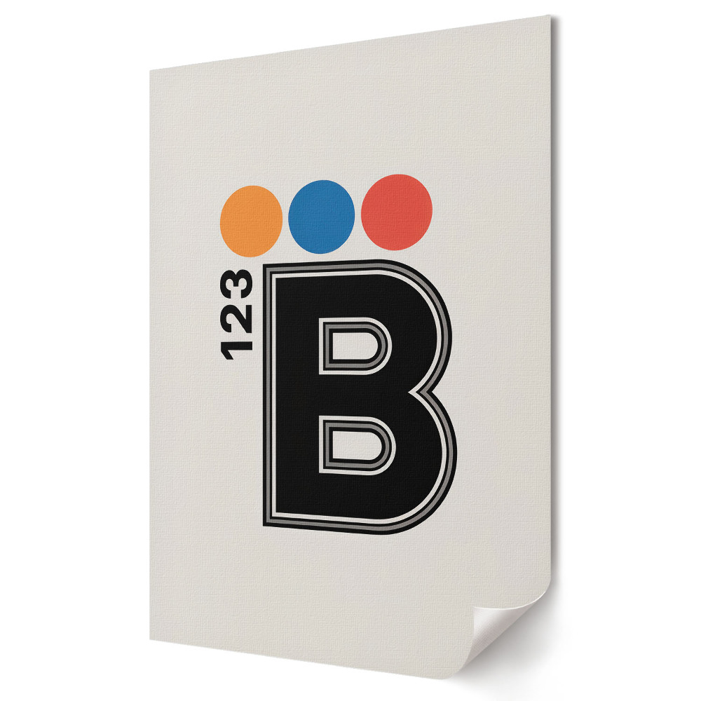 Poster de perete Design colorat cu litera B