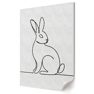 Poster decorativ Contur minimalist de iepure în linii