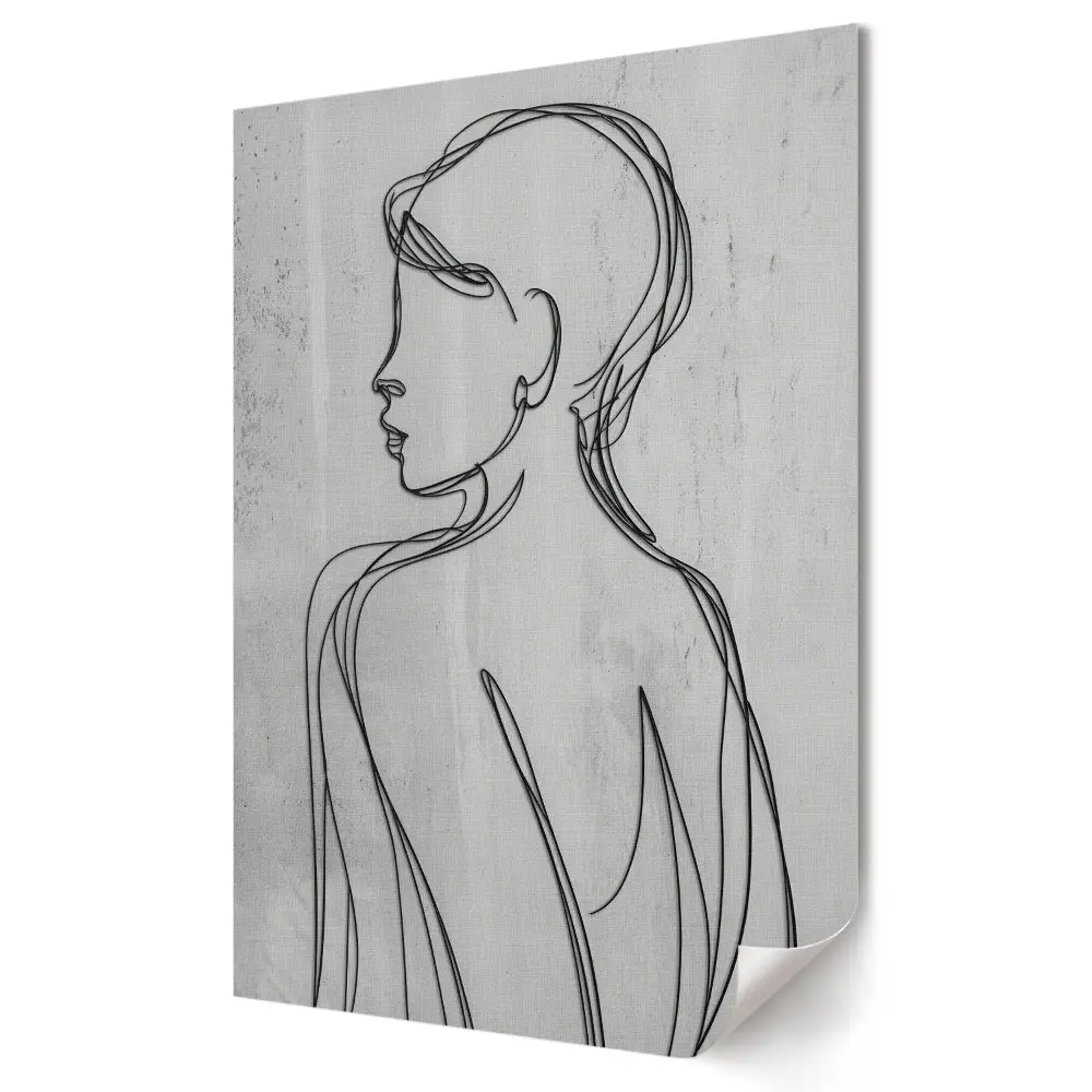 Poster de perete cu siluetă feminină minimalistă