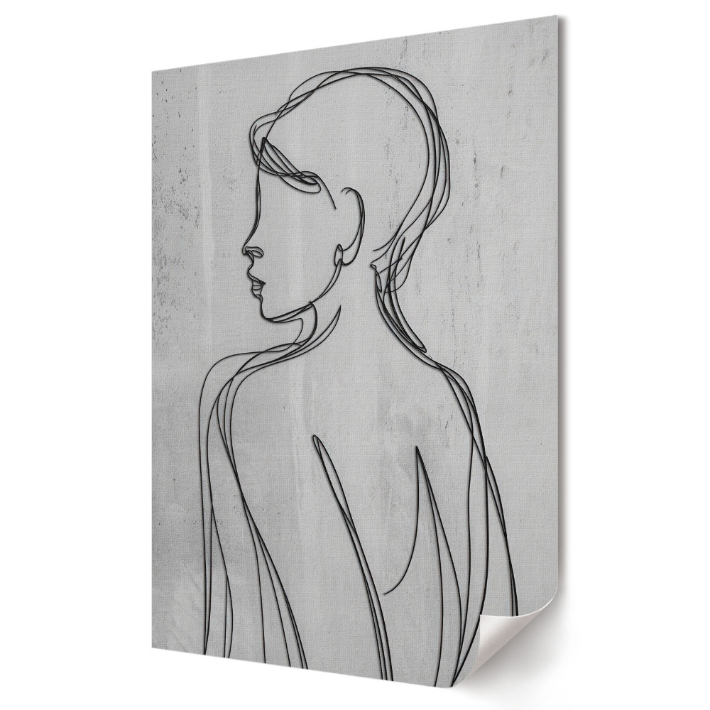 Poster de perete Linie minimalistă a unei siluete feminine