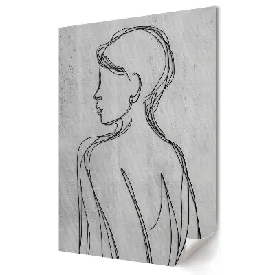 Poster de perete cu siluetă feminină minimalistă