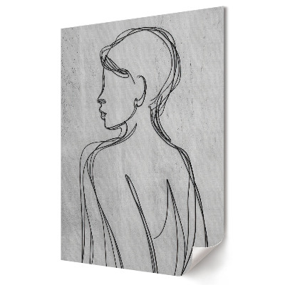 Poster de perete Linie minimalistă a unei siluete feminine