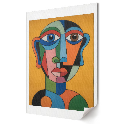 Poster de perete Abstracție geometrică colorată a feței