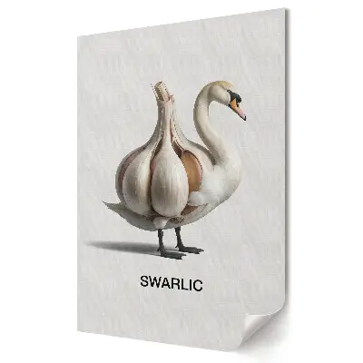 Poster decorativ cu anatomia lebedei și perspectivă unică