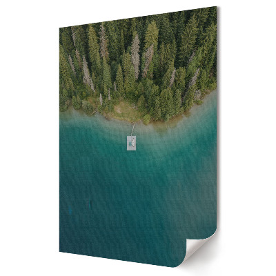 Poster de perete Pace lângă lac printre păduri