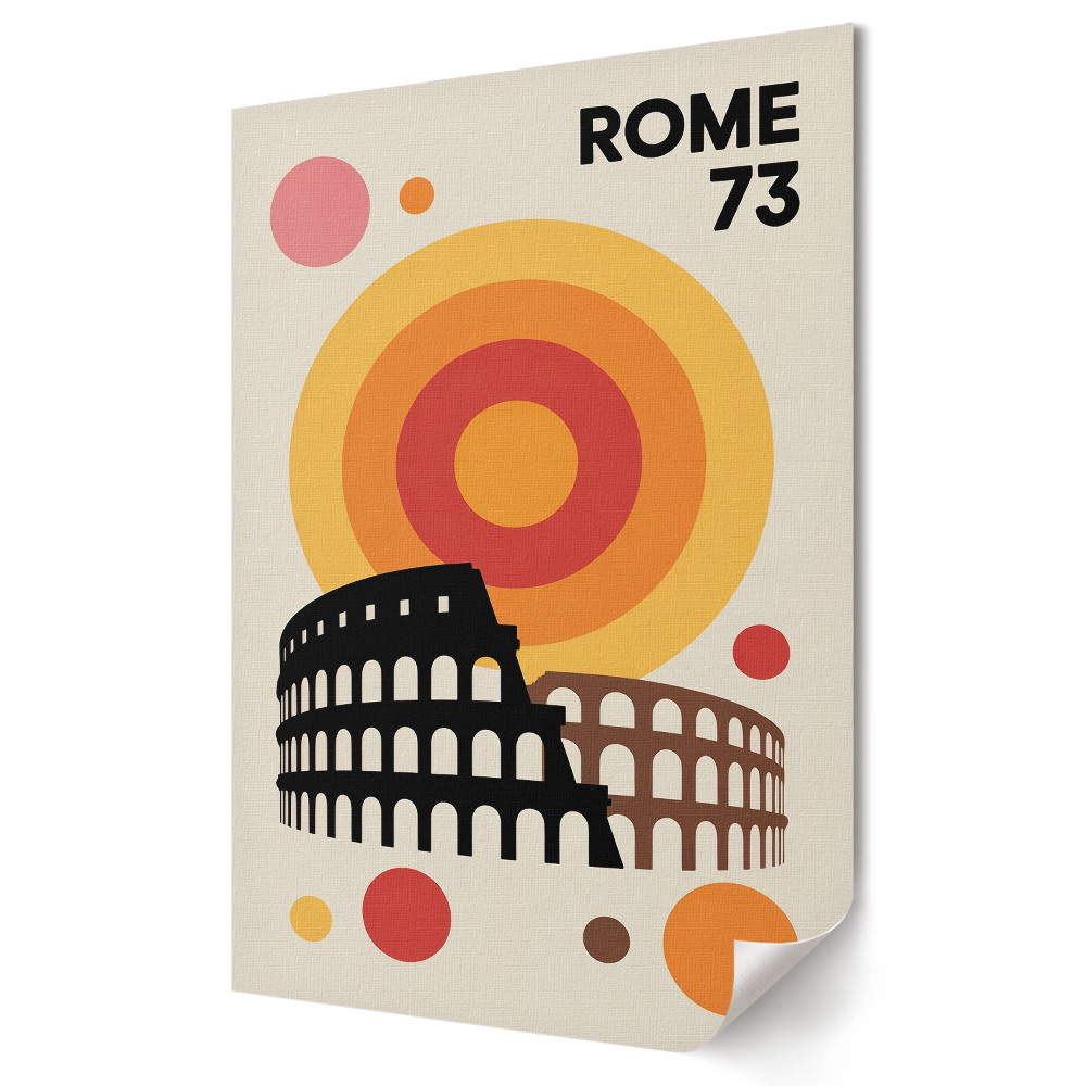 Grafică murală pe pânză Poster stilizat Roma 73