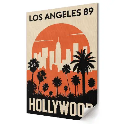Poster de perete cu Los Angeles în stil retro anii 1980