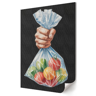 Poster decorativ Fructe proaspete într-o pungă transparentă