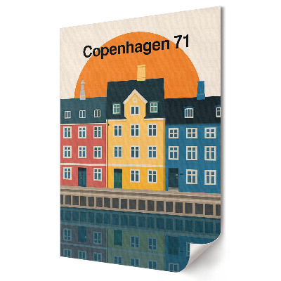Grafică murală pe pânză Casele de apartamente colorate din Copenhaga, în 71