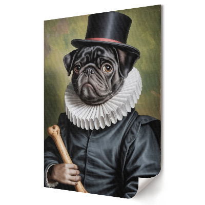 Poster decorativ Un câine într-un costum elegant de epocă