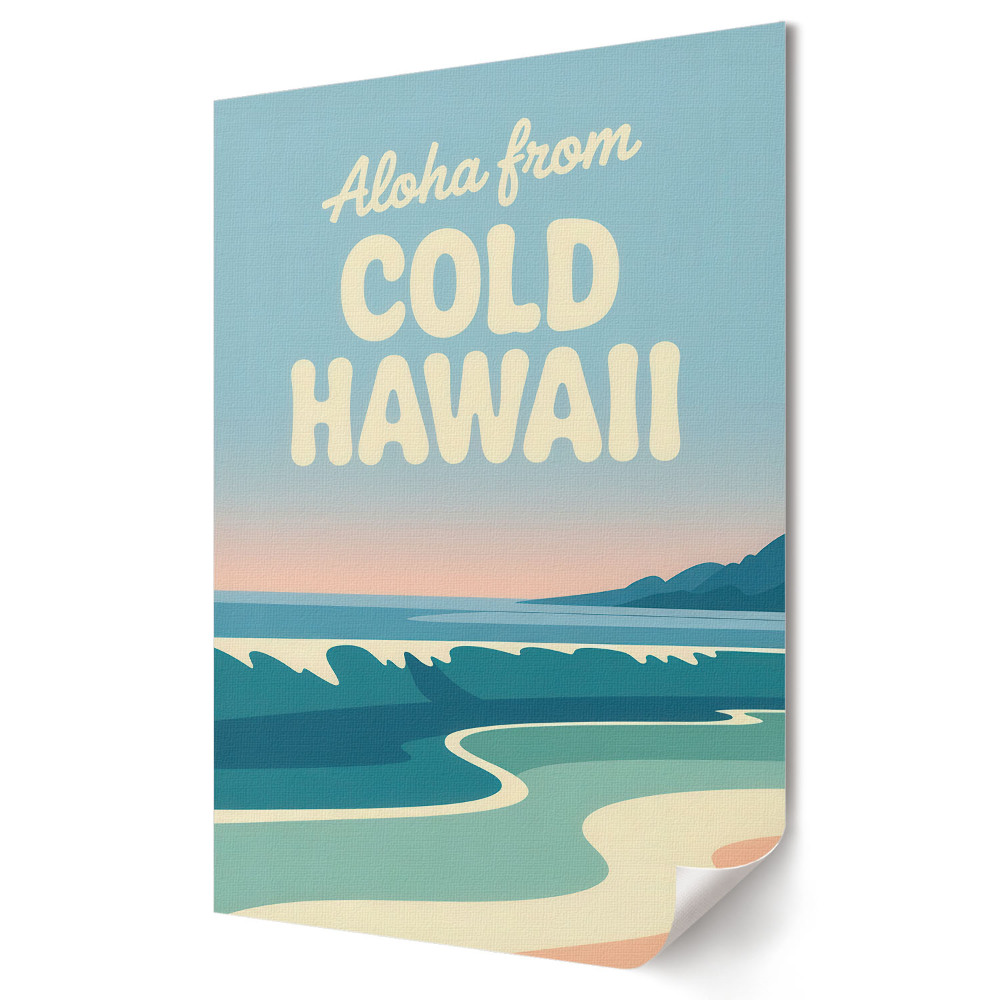 Grafică murală pe pânză Aloha din Hawaiiul rece