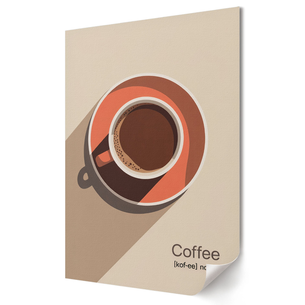 Poster de perete Grafică elegantă cu o ceașcă de cafea