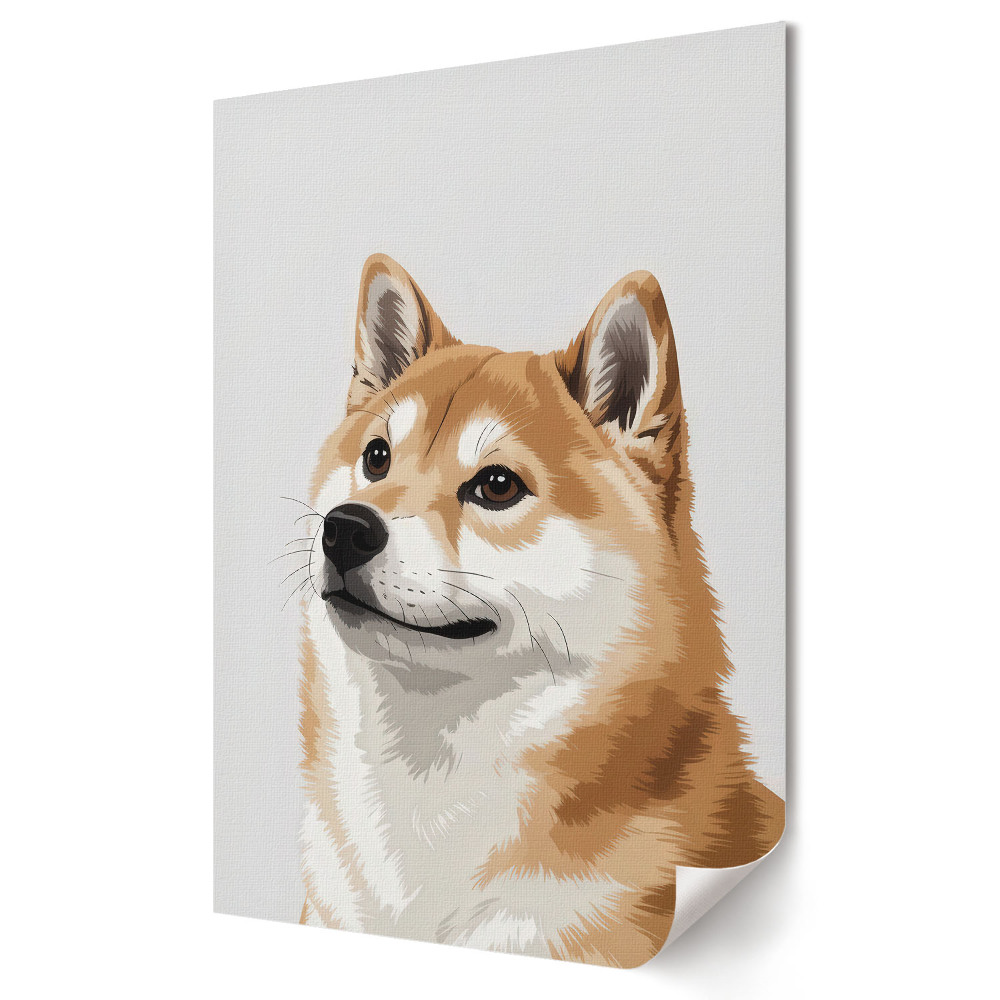 Poster decorativ Portretul unui câine Shiba Inu