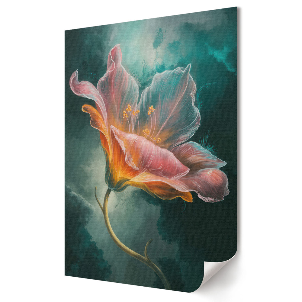 Poster decorativ Fantezie florală în culori pastelate