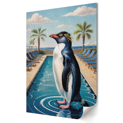 Poster decorativ Pinguin într-un paradis tropical