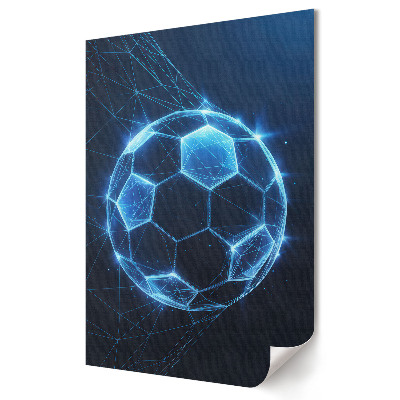 Grafică murală pe pânză Fotbal 3D futurist