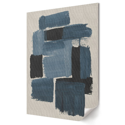Poster decorativ Nuanțe abstracte de albastru și negru