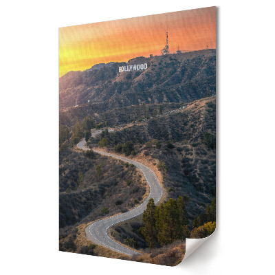 Poster decorativ Apus de soare peste dealurile Hollywood