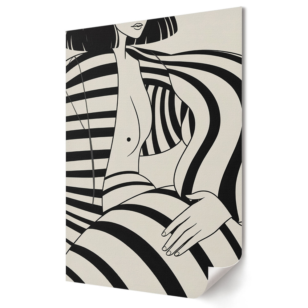 Poster de perete Linii senzuale într-un stil monocromatic