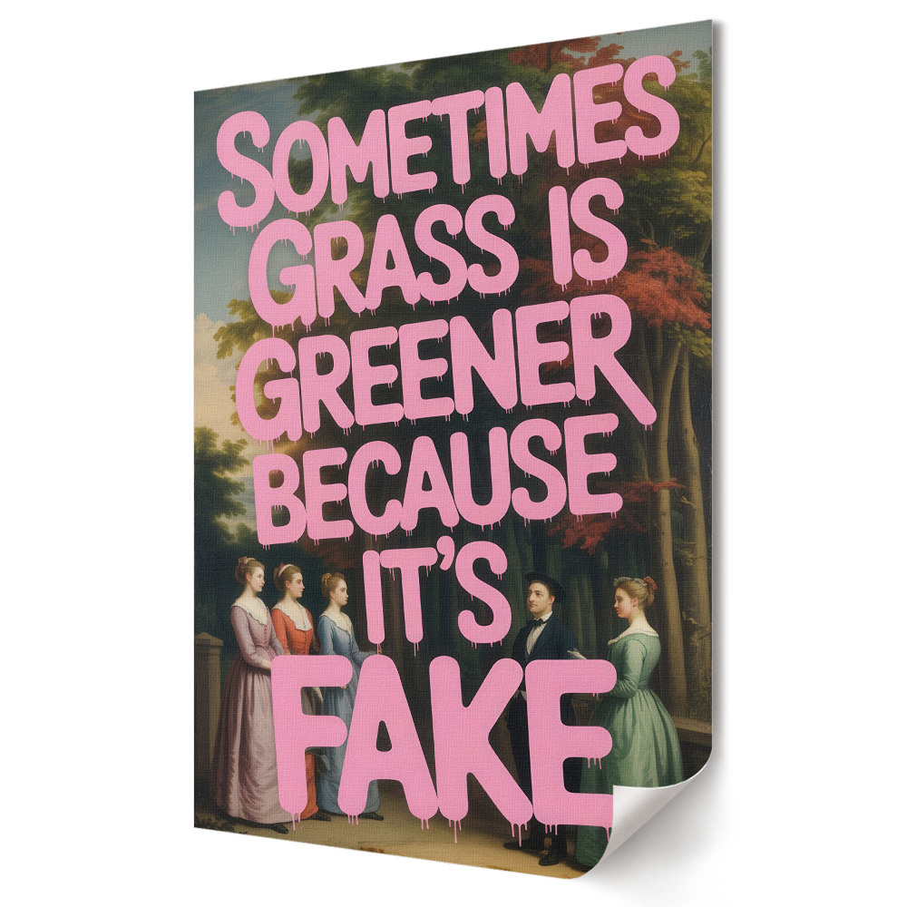 Poster de perete Arta Iluziei: Iarbă Verde Falsă