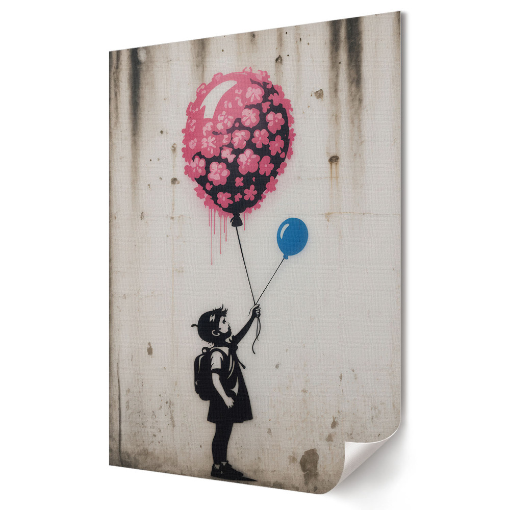 Poster decorativ Bucurie copilărească cu un balon în mână