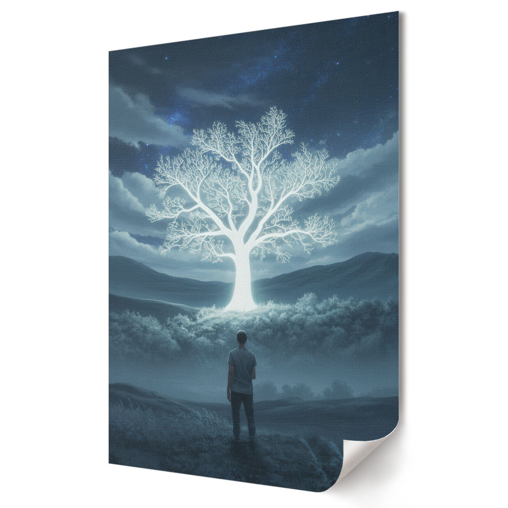 Poster de perete Lumea magică a copacului luminat