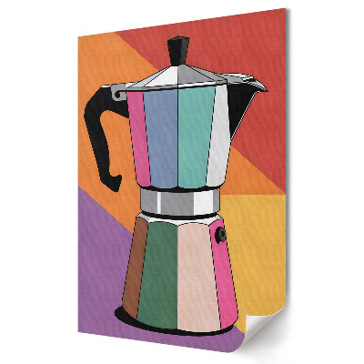 Poster de perete Aparat de cafea retro colorat