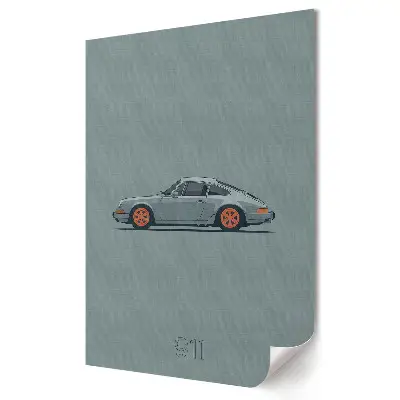 Tablou canvas cu Porsche 911 și design minimalist