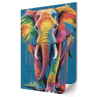 Poster de perete Elefant colorat într-un stil artistic