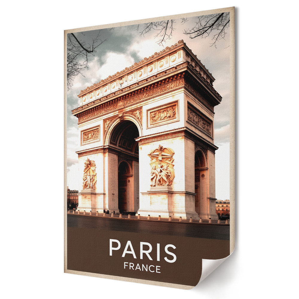Grafică murală pe pânză Arcul de Triumf din Paris