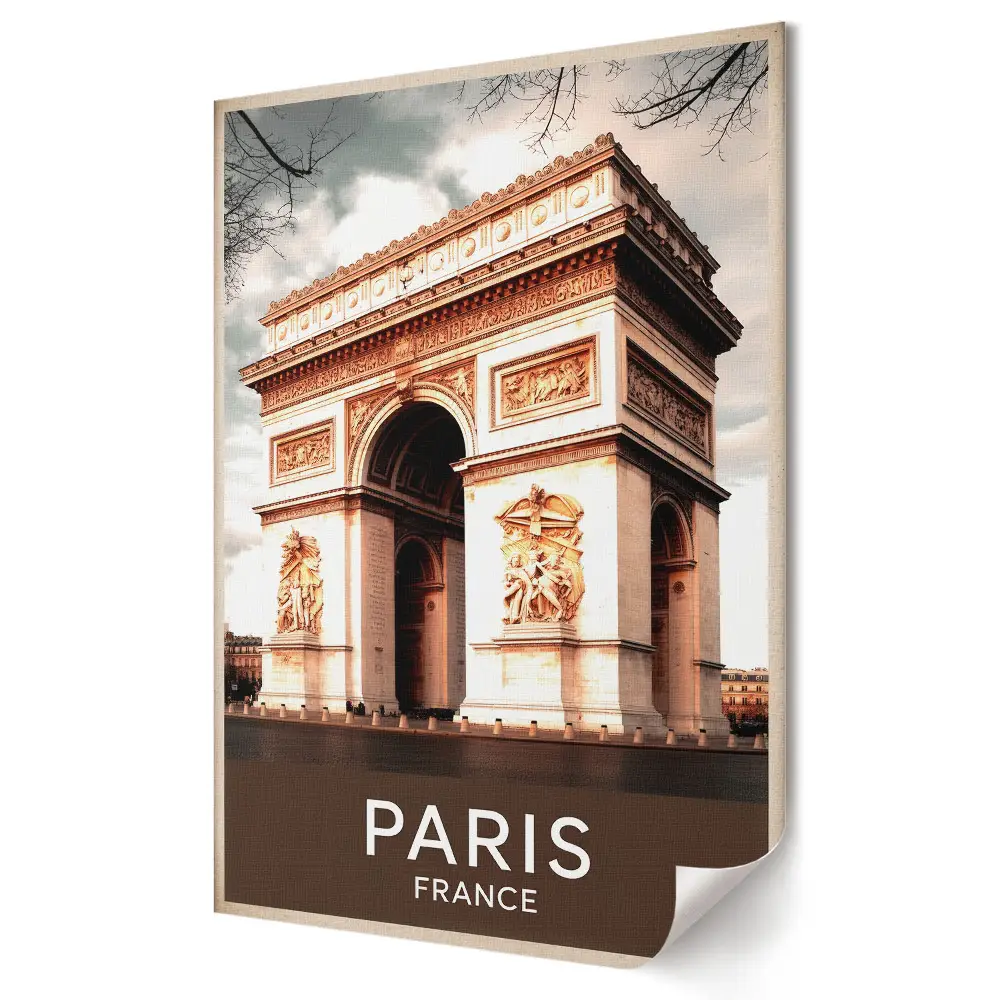 Tablou canvas cu grafică murală Arcul de Triumf din Paris