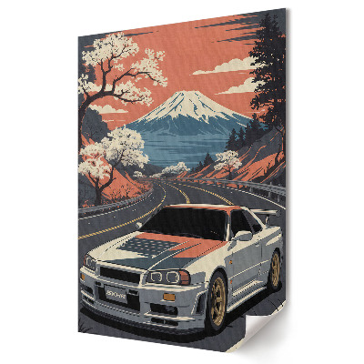 Poster decorativ O legendă japoneză plasată pe fundalul unui munte