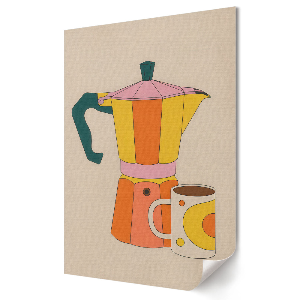 Poster de perete Cafea retro colorată