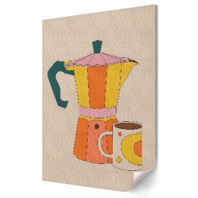 Poster de perete Cafea retro colorată