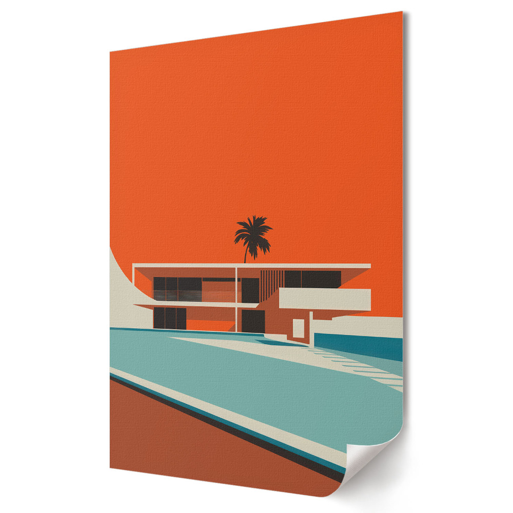 Poster decorativ O vilă modernă în stil minimalist