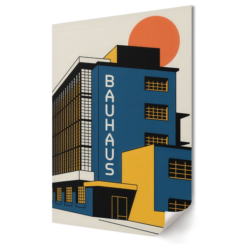 Grafică murală pe pânză Bauhaus: Iconiță a arhitecturii moderne