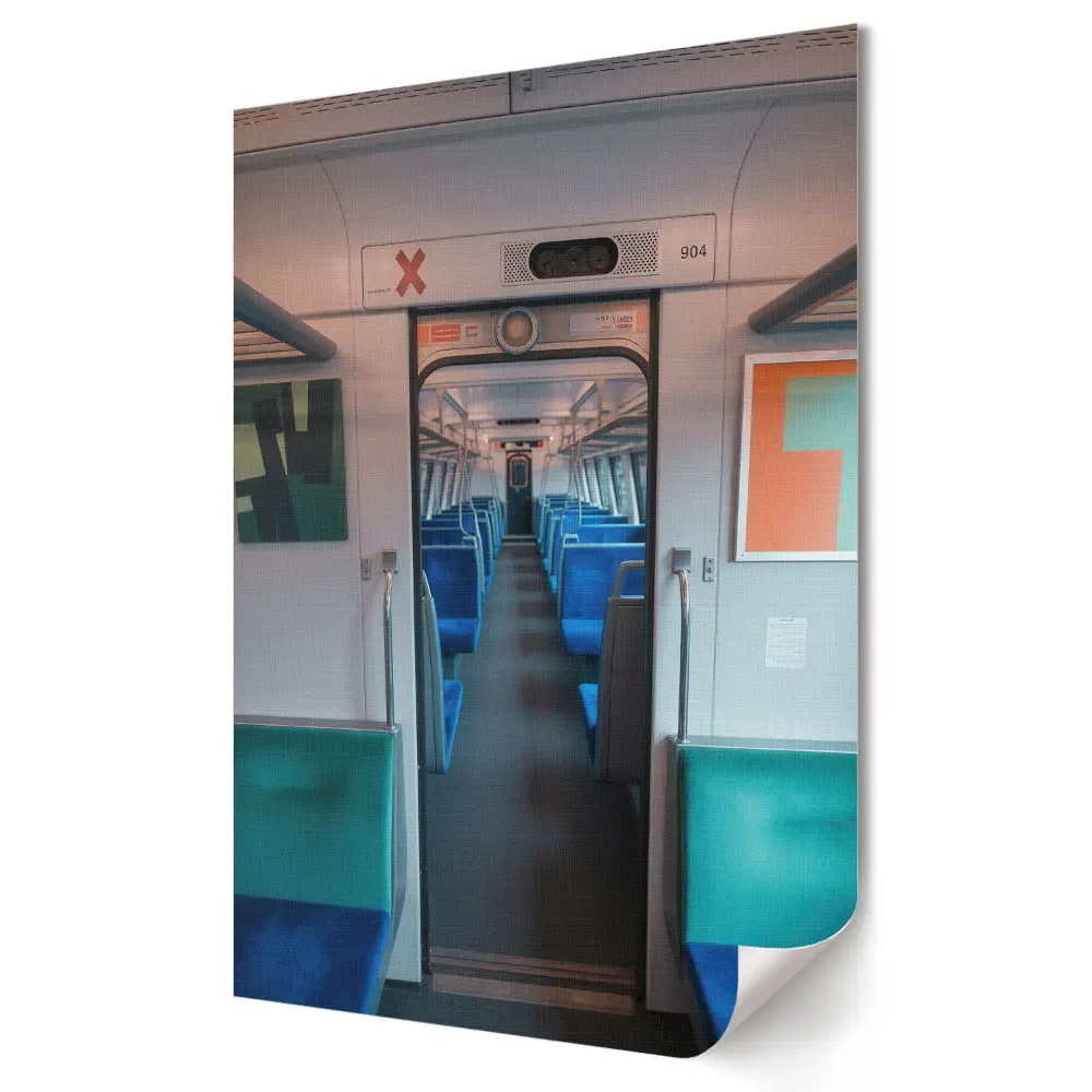 Poster decorativ modern cu vagon de tren gol