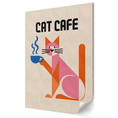 Tablou canvas Cafeneaua pisicilor în stil artistic