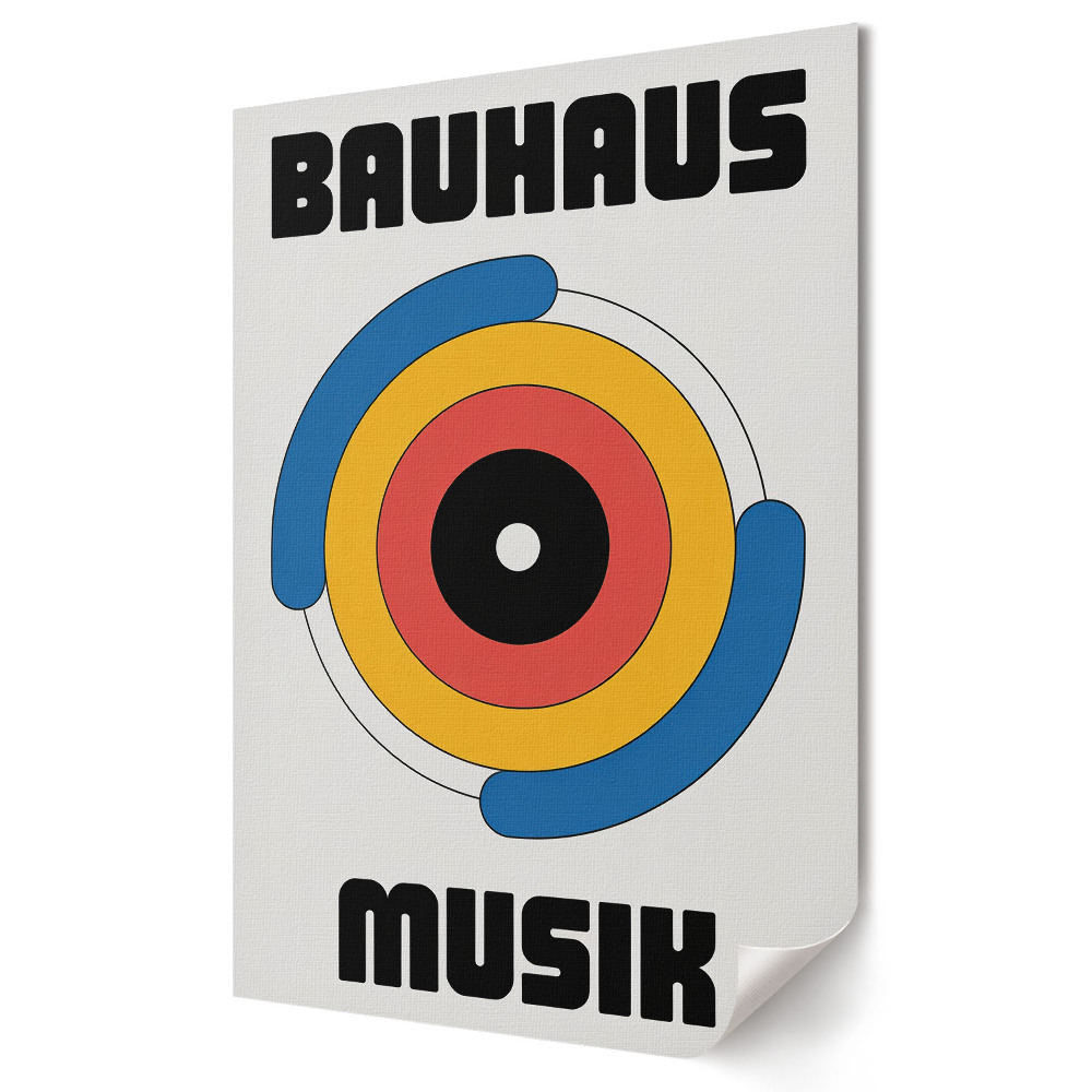 Poster de perete Culori și forme Bauhaus în muzică