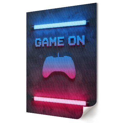 Grafică murală pe pânză Jucând în lumină neon plină