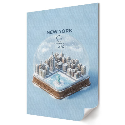 Poster de perete Peisaj de iarnă al orașului New York