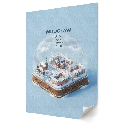 Poster decorativ Globul de zăpadă de iarnă din Wrocław