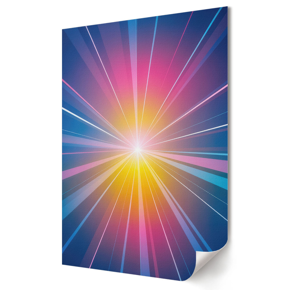 Poster decorativ O rază de lumină colorată în spațiu