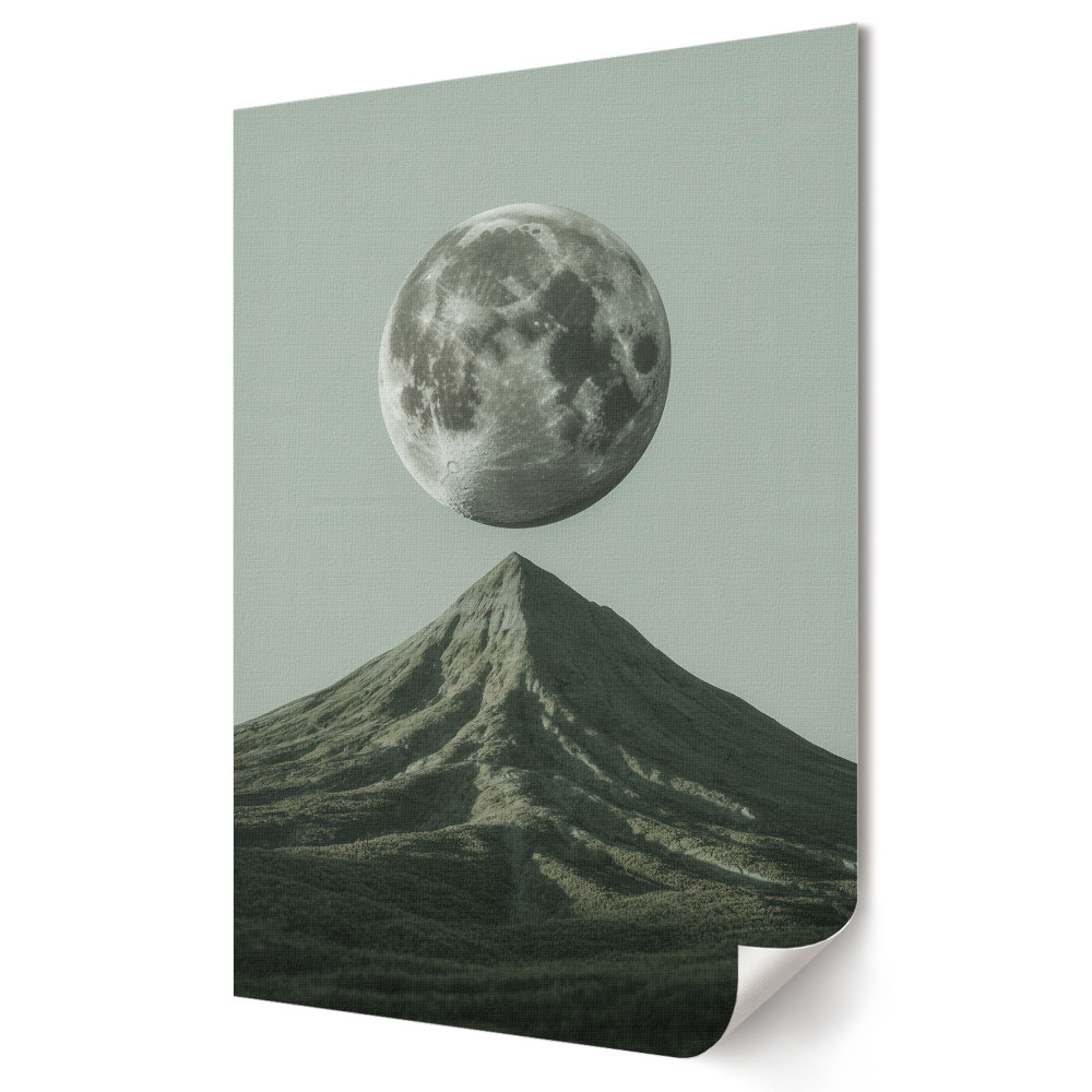 Poster decorativ Luna peste vulcan în tăcere