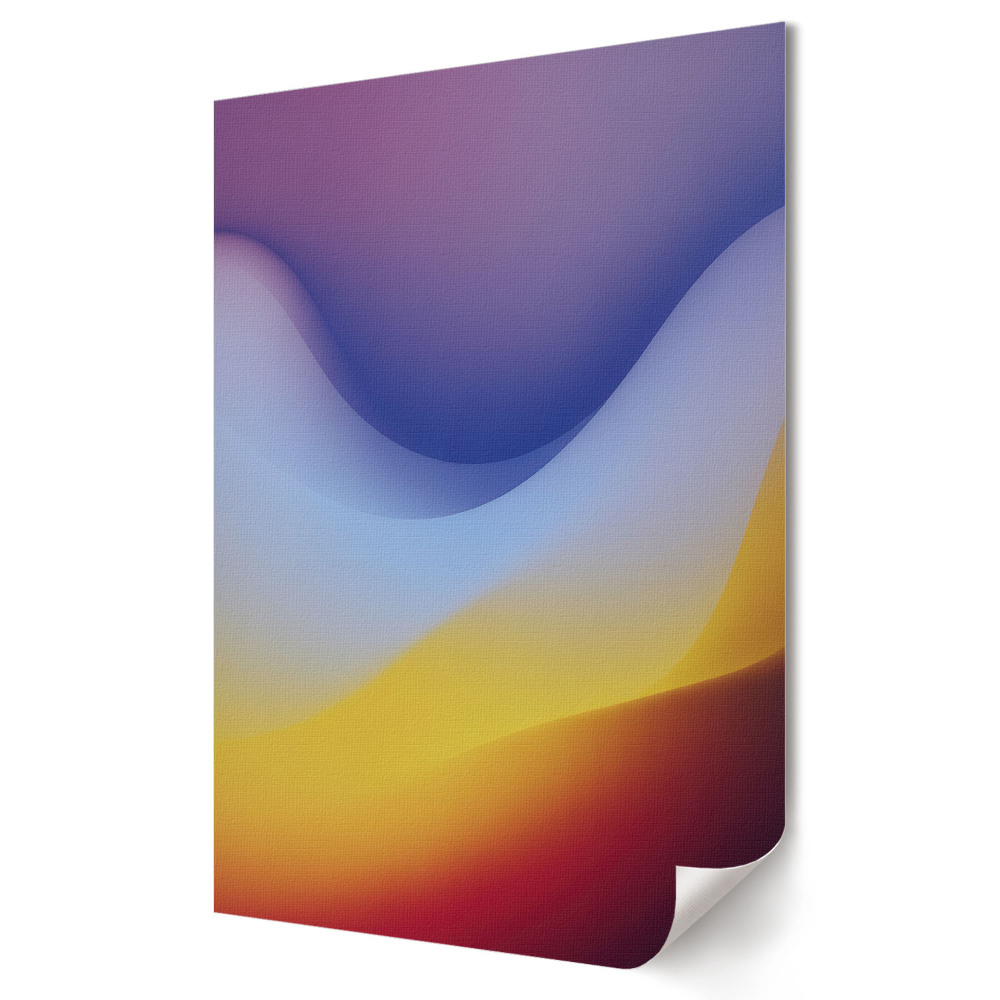 Grafică murală pe pânză Armonia culorilor în formă abstractă