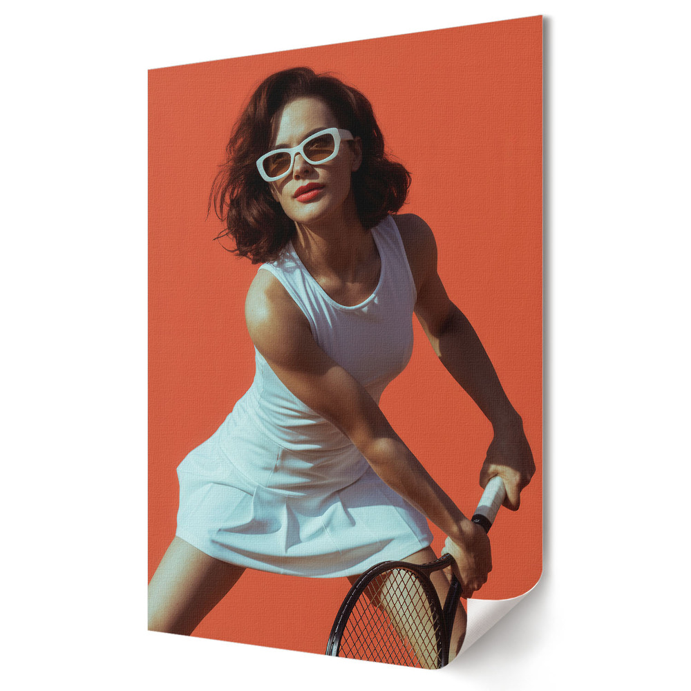 Poster de perete Jucător de tenis elegant pe teren