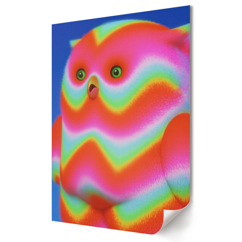 Poster de perete O creatură colorată în culori neon