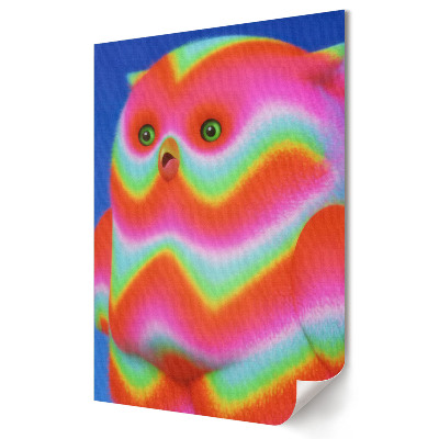 Poster de perete O creatură colorată în culori neon